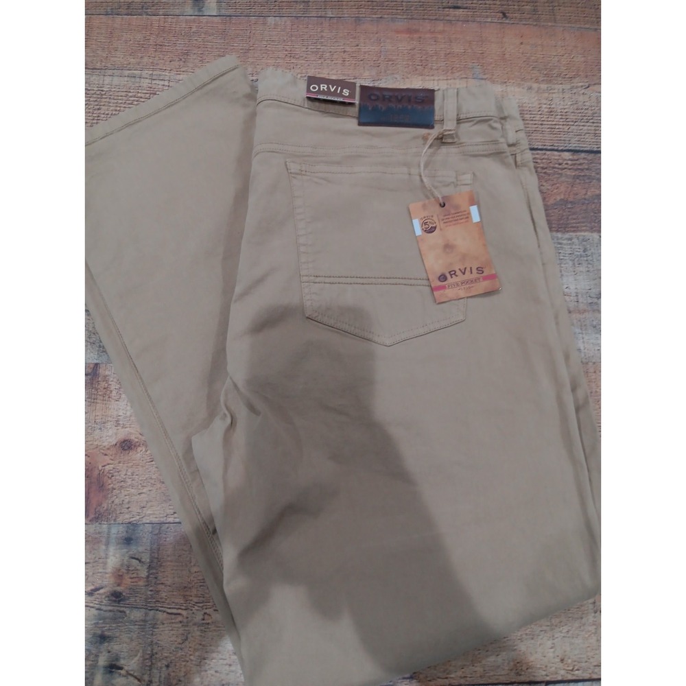 Men's NWT Orvis 5 Pocket Straight Khaki Pant Sz 42 (2762)